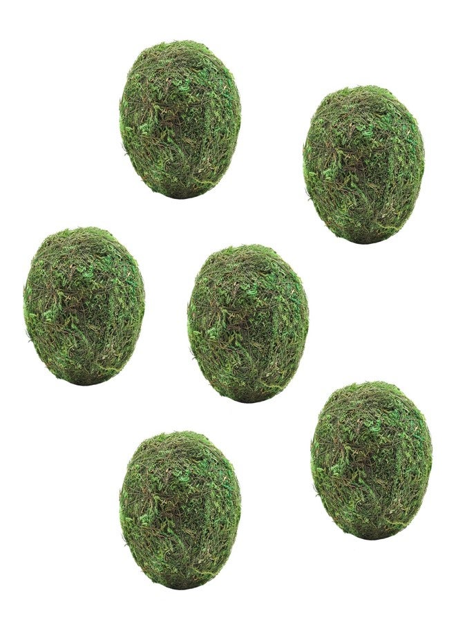 Wuyituart 6 Pcs Faux Moss Balls Decorative 3.1 Inch Artificial Green Moss Balls Decor - Image 1
